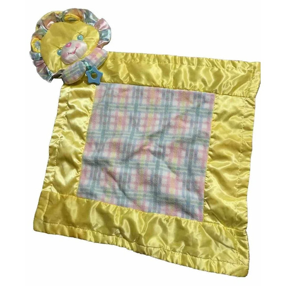 Playskool Vintage 1996 Snuzzles Security Blanket Baby Rattle Binky Play Mat Lion - Picture 1 of 15
